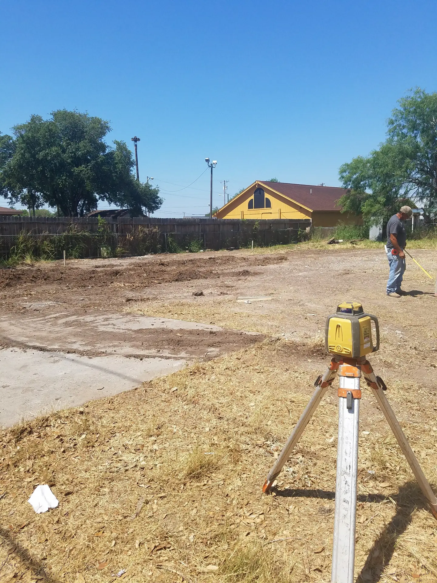 Residential lot survey and site-layout work during Better Builders project planning