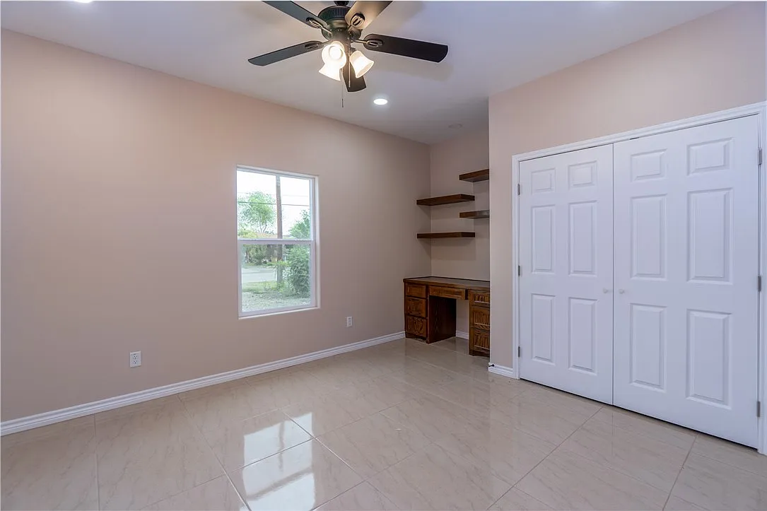 Dewey Street bedroom with built-in desk