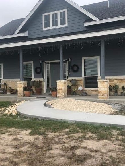 Blue porch residence