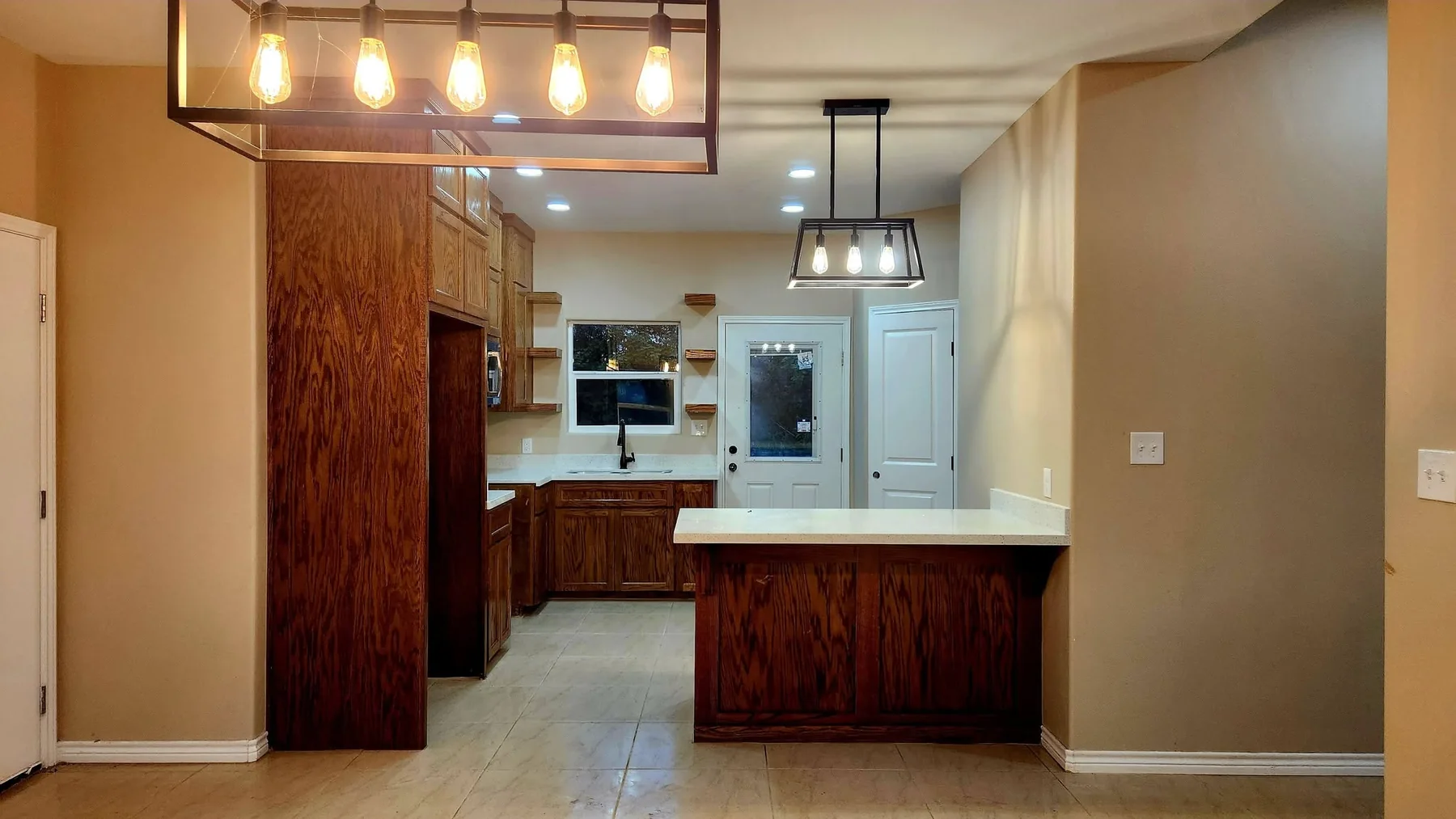 Finished custom kitchen at 1100 Lucero Street in Alice, Texas