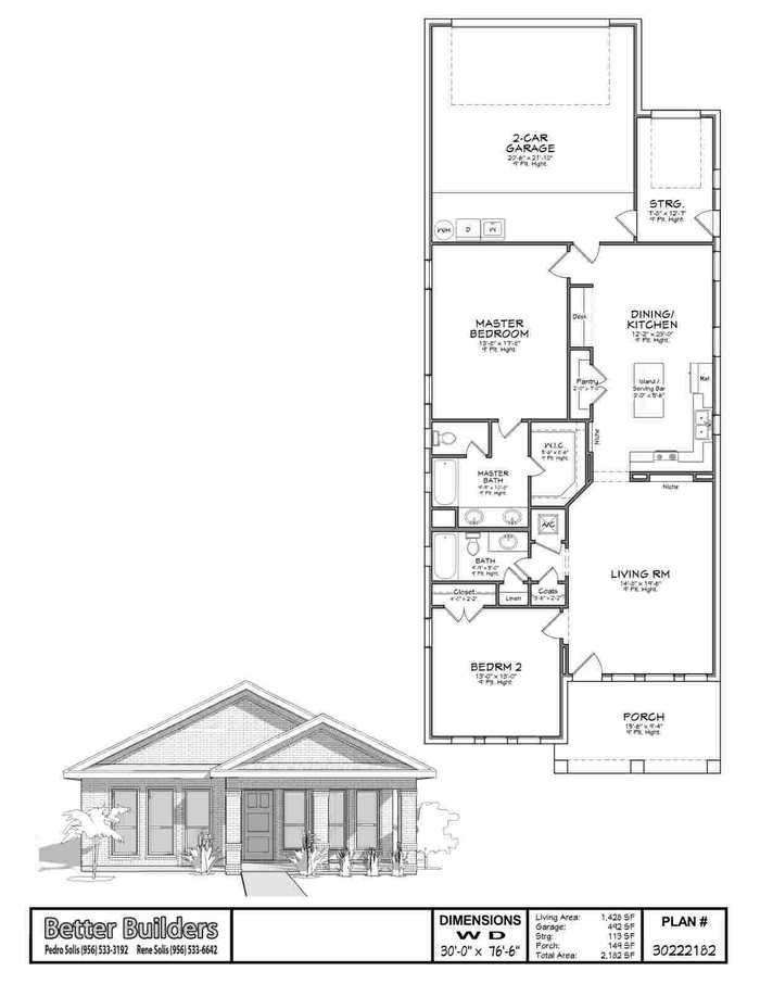 Archive Plan 30222182 floor plan and elevation